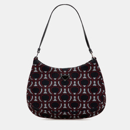 Prada Black Jacquard Knit Cleo Shoulder Bag 1219949