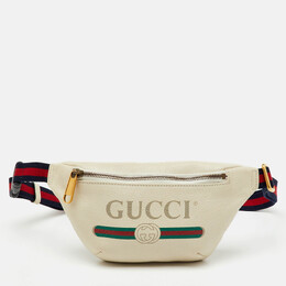 Gucci Off White Leather Small Logo Web Belt Bag 1219253