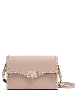 Valentino Garavani Rockstud grain-texture crossbody bag 15738391