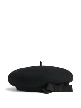Patou grosgrain-bow wool beret 30300222