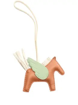 Hermes 2023 Milo Lambskin and Swift Grigri Rodeo Pegase Bag Charm PM key chain 32260125
