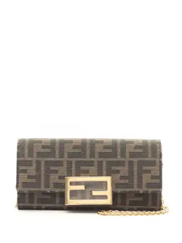 Fendi 2018-2025 Zucca Canvas Continental Wallet on Chain crossbody bag 32261604