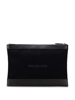 Balenciaga 2019 Canvas Navy Clip M clutch bag 32260267