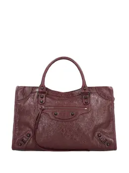 Balenciaga medium Le City metal-studs leather tote bag 32211335