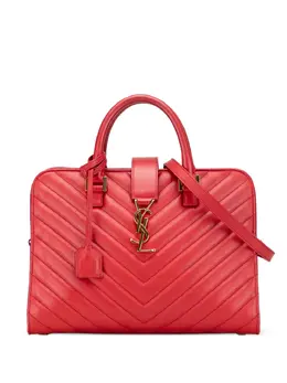 Saint Laurent 2014 Small Chevron Calfskin Monogram Cabas satchel 32260203