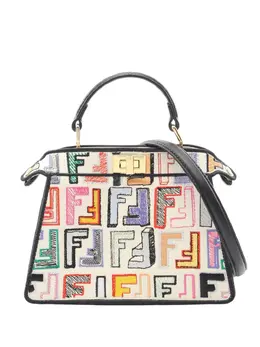 Fendi 2010-2025 Chinese Valentines Day Micro Zucca Embroidered Canvas Peekaboo ISeeU satchel 32260865