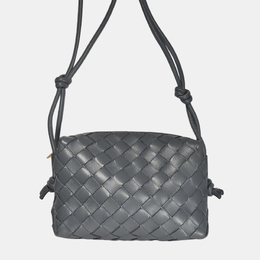 Bottega Veneta Loop Mini Intrecciato Leather Crossbody Bag 1221167