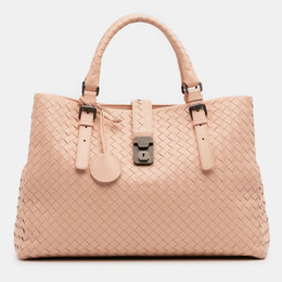 Bottega Veneta Pink Medium Nappa Intrecciato Roma Tote 1222639