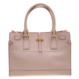 Salvatore Ferragamo Blush Pink Leather Small Briana Tote 210649