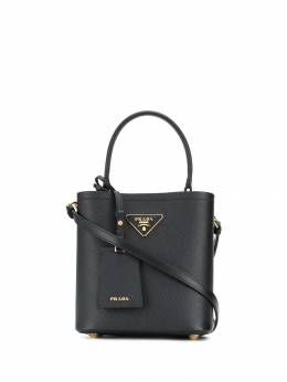 Prada logo plaque bucket bag 13955249