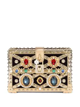 Dolce & Gabbana Dolce Box bejewelled top-handle bag 15748444