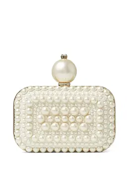 Jimmy Choo Micro Cloud pearl-embellished clutch bag 16771840
