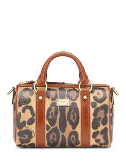 Dolce & Gabbana small leopard-print Crespo satchel bag 17055506