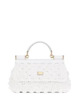Dolce & Gabbana small Sicily raffia crochet shoulder bag 17406826