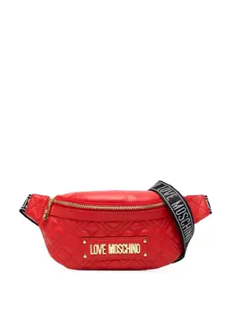 Love Moschino quilted logo plaque belt bag 17400639