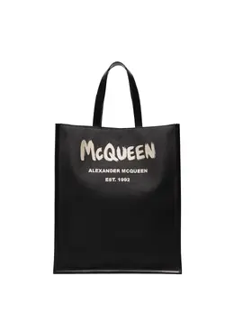Alexander McQueen brushed logo tote bag 17377156