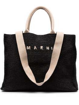 Marni embroidered-logo tote bag 17832569