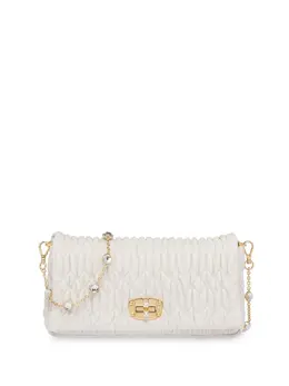 Miu Miu Miu crystal matelassé shoulder bag 15016551