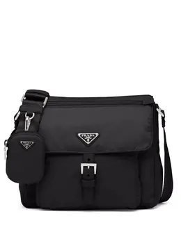Prada Re-Nylon triangle logo-plaque shoulder bag 17632269