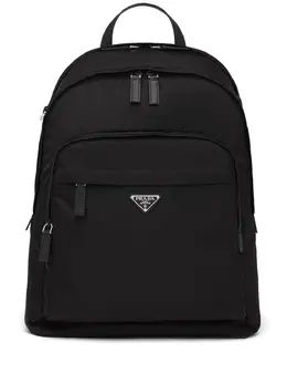 Prada Re-Nylon logo-plaque backpack 16408085