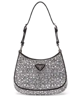 Prada Cleo crystal-embellished shoulder bag 17583829