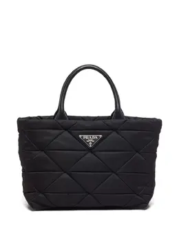 Prada Re-Nylon triangle-logo plaque padded tote bag 18193770