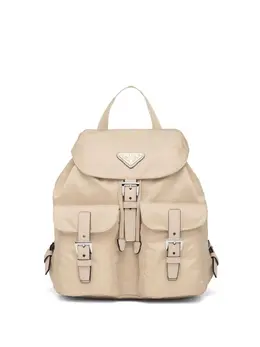 Prada small logo-plaque backpack 17430969