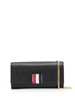 Thom Browne logo-patch leather shoulder bag 18324629