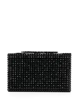 Philipp Plein crystal-studded snap clutch bag 17795952