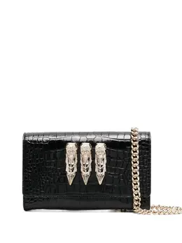 Philipp Plein crocodile-embossed crossbody clutch bag 17796540