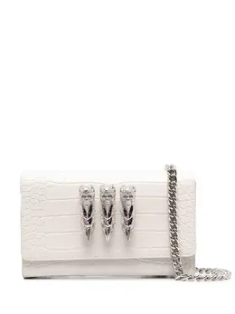 Philipp Plein skull-charm crossbody clutch bag 17796539
