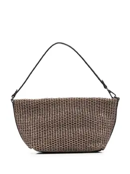 Brunello Cucinelli raffia-effect shoulder bag 18196972