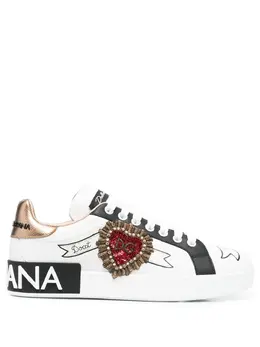 Dolce & Gabbana Portofino embroidered detail sneakers 13313440