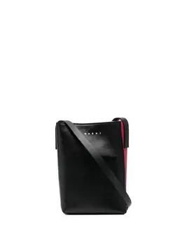 Marni logo-print single-strap shoulder bag 18457925