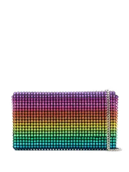 Amina Muaddi Paloma crystal-embellished clutch bag 17918850