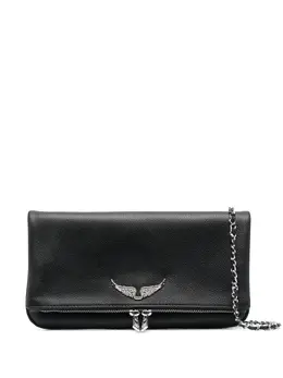 Zadig & Voltaire logo-plaque leather shoulder bag 18916588