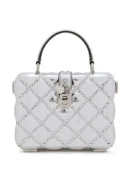 Dolce & Gabbana Dolce Box rhinestone-embellished top-handle bag 18665542