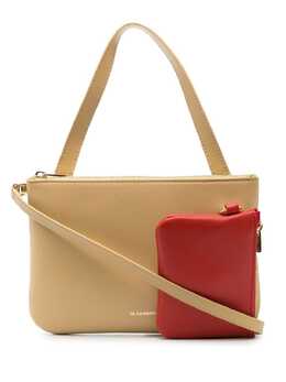 Jil Sander logo-lettering leather crossbody bag 19054527