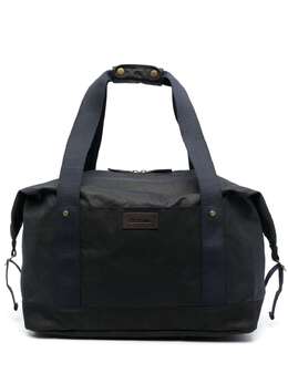 Barbour logo-patch luggage tote bag 19042971