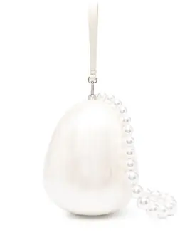 Simone Rocha Egg faux pearl tote bag 19240245