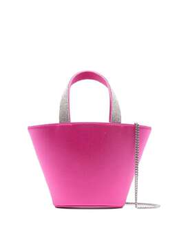 Amina Muaddi Rih satin bucket bag 19327396