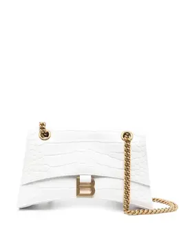 Balenciaga Crush crocodile-embossed crossbody bag 18945291