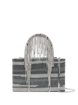 Kara crystal-embellished fringe tote bag 19347375