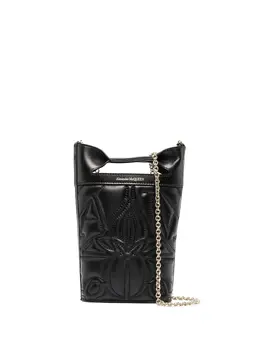 Alexander McQueen embroidered mini bucket bag 19377039