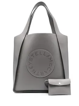 Stella McCartney perforated logo tote bag 19398292