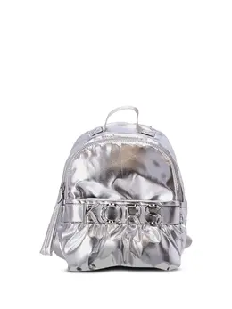 Michael Kors logo-lettering metallic backpack 19471779