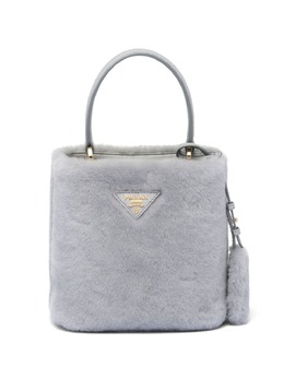 Prada mini Panier shearling tote bag 19467505