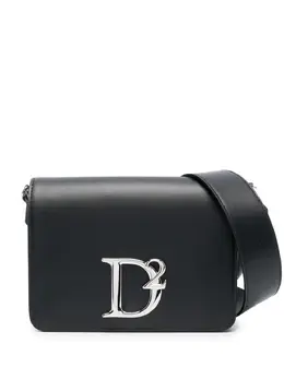 Dsquared2 logo-plaque leather crossbody bag 19526816