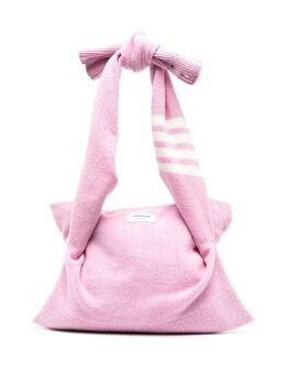Thom Browne stitch-merino crewneck sweater shell bag 18589460