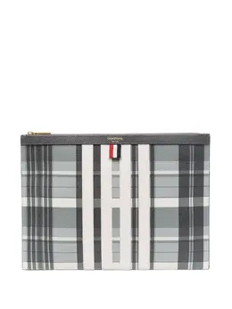 Thom Browne grosgrain-loop trim clutch bag 18590185